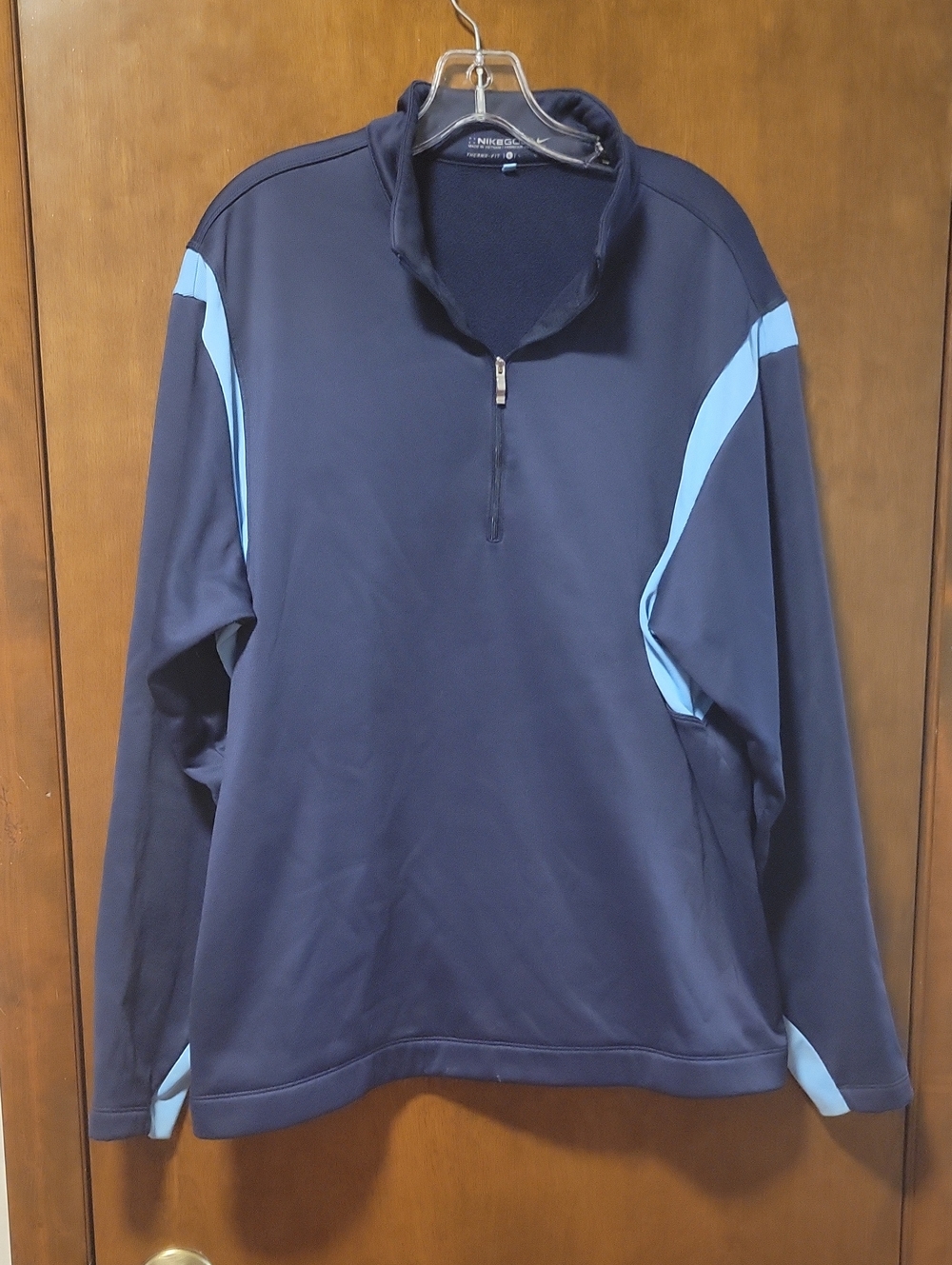 Nike Golf Therma Fit 1/4 Zip Blue Jacket Mens Large